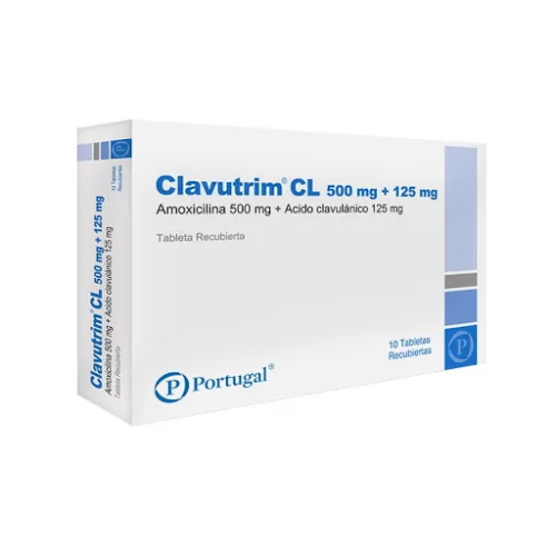 CLAVUTRIM CL 500MG/125MG X 10 TAB PORTUGAL
