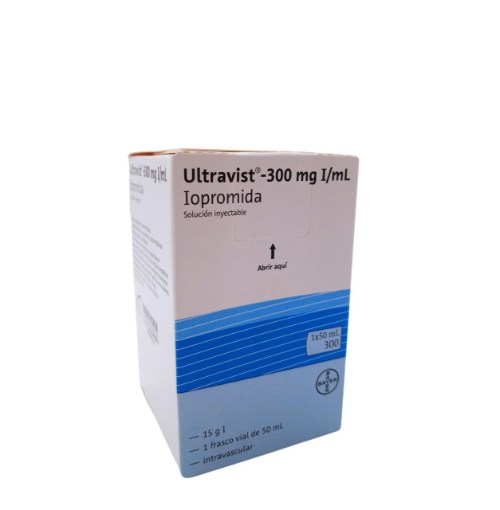 ULTRAVIST AMP 300 MG I/ML X 50 ML (IOPROMIDA) medio de contraste