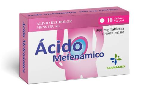 ACIDO MEFENAMICO 500MG X 10 TABLETAS FARMAMED