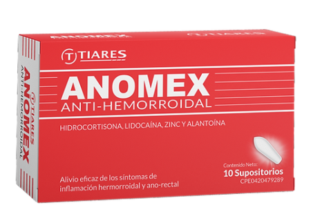ANOMEX SUPOSITORIO X 10 TIARES