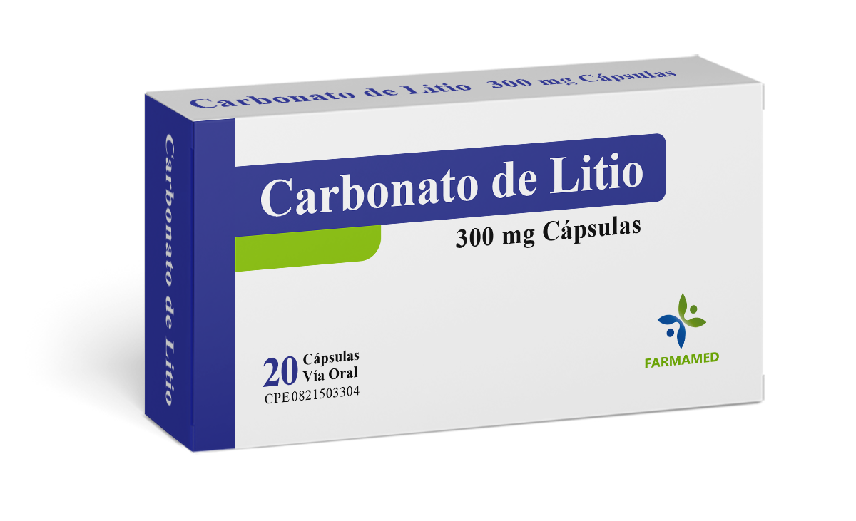 CARBONATO DE LITIO 300 X 20 CAP FARMAMED