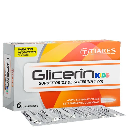 SUPOSITORIOS DE GLICERINA KIDS 1.72G X 6  TIARES