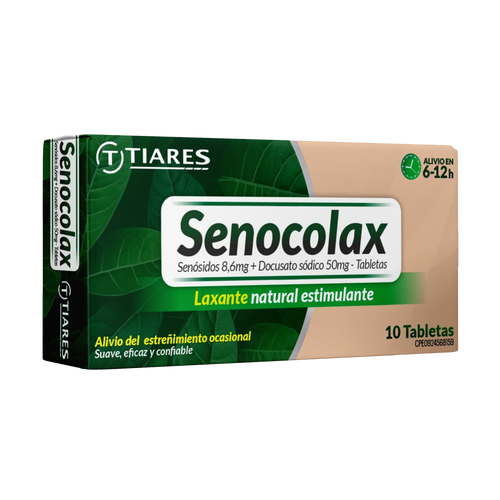 SENOCOLAX TAB 8.6 MG + 50 MG X 10 TIARES