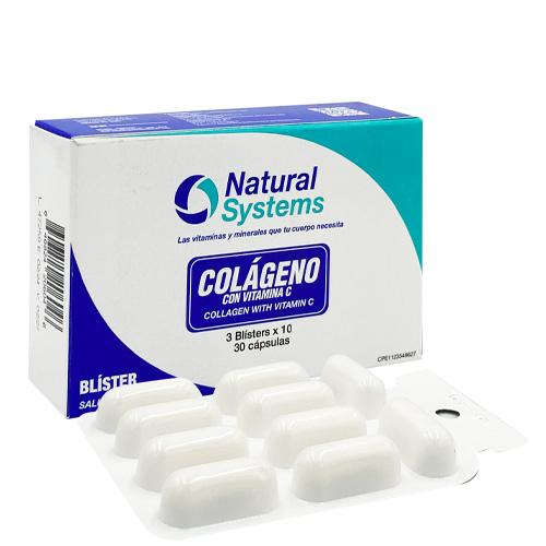 COLAGENO+ VIT C X 30 CAP NATURAL SYSTEMS
