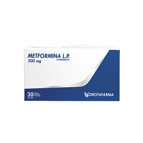 METFORMINA 500MG L.P  X 30 TAB  DROTAFARMA**