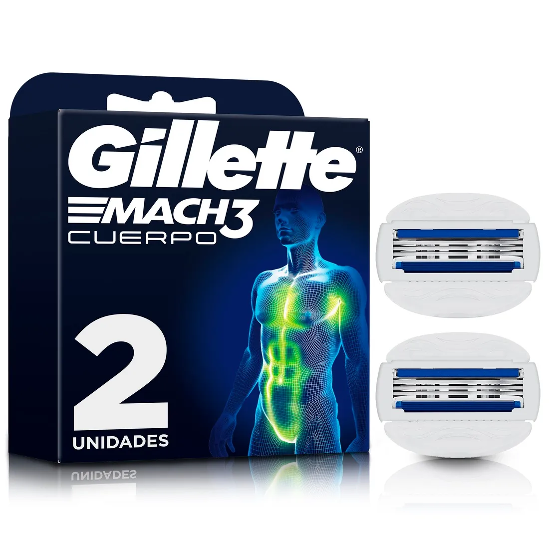 GILLETTE MACH3 CUERPO X 2 UNID
