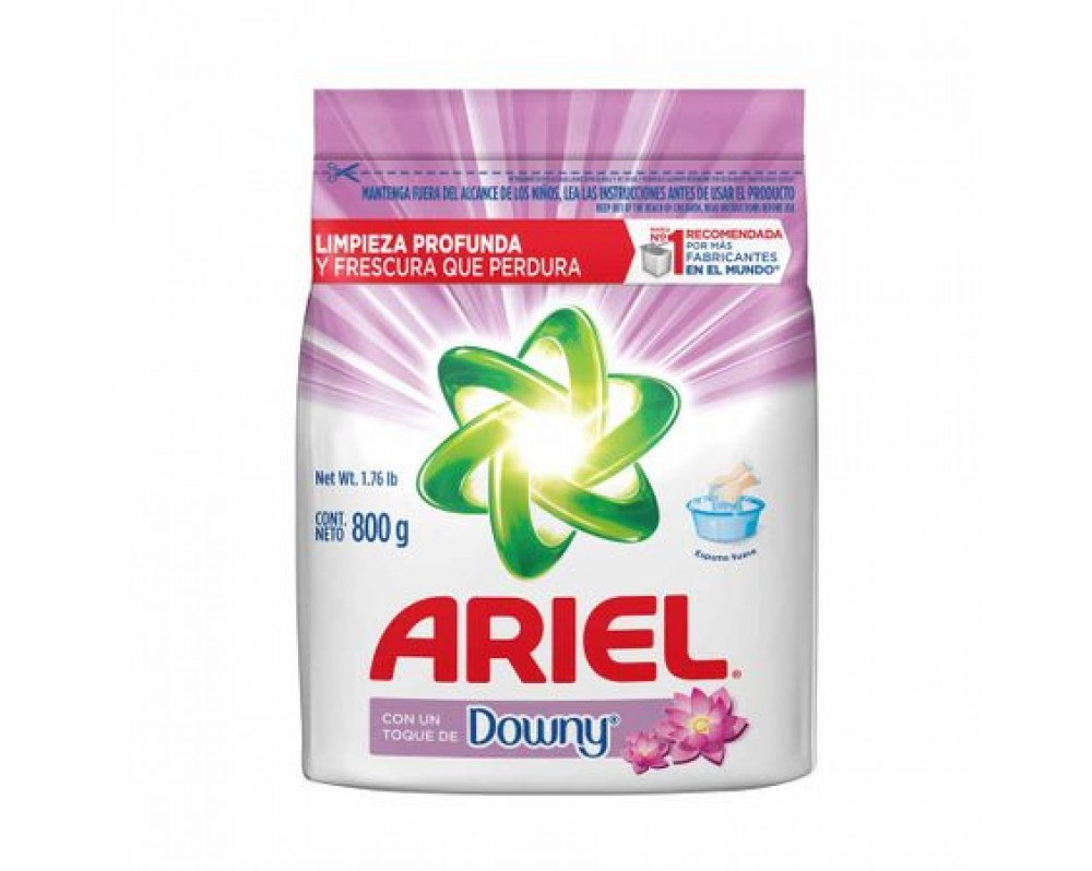 JABON POLVO ARIEL DOWNY TOUCH OF X 800 GR