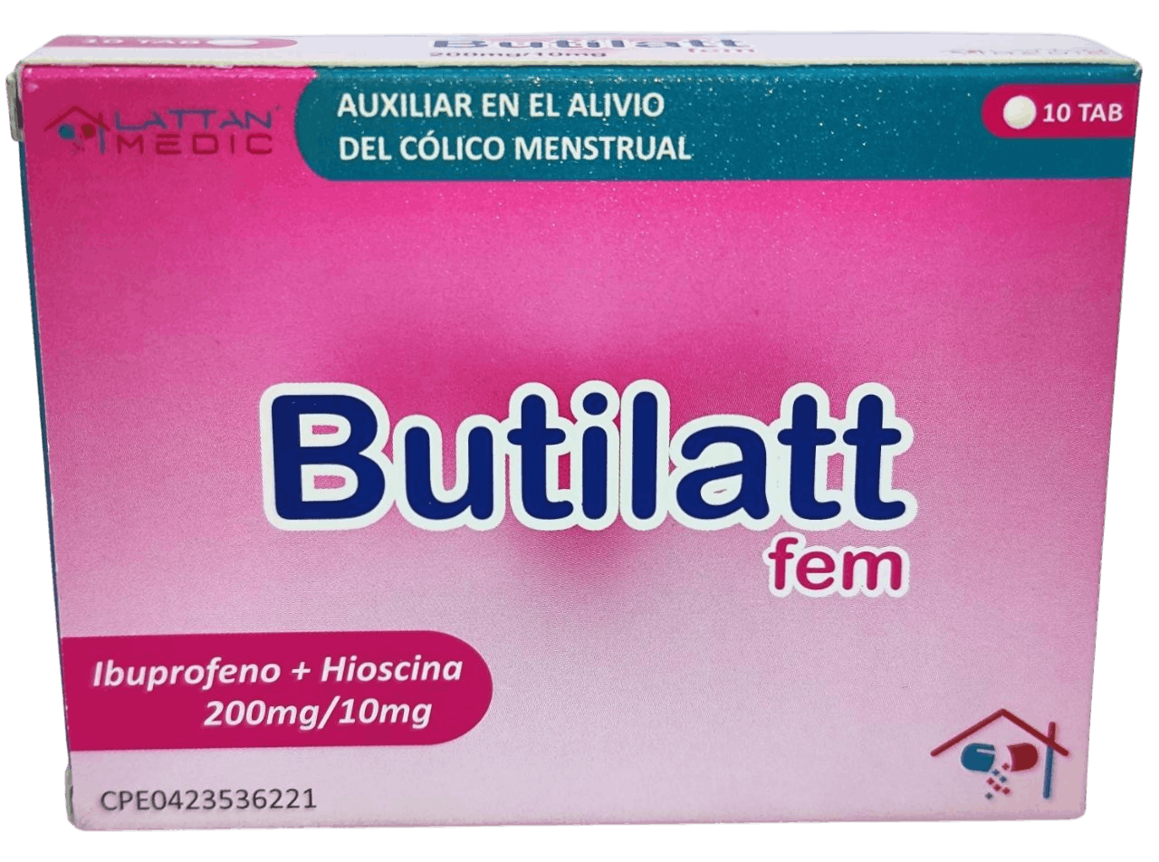 BUTILATT FEM 200MG/10MG X 10 TAB LATTAN MEDIC