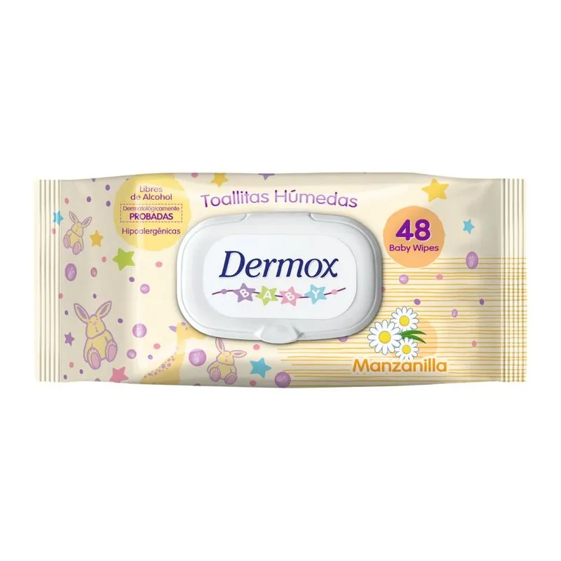 TOALLAS HUMEDAS DERMOX MANZANILLA X 48