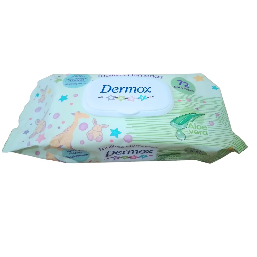 TOALLAS HUMEDAS DERMOX  ALOE VERA X 72