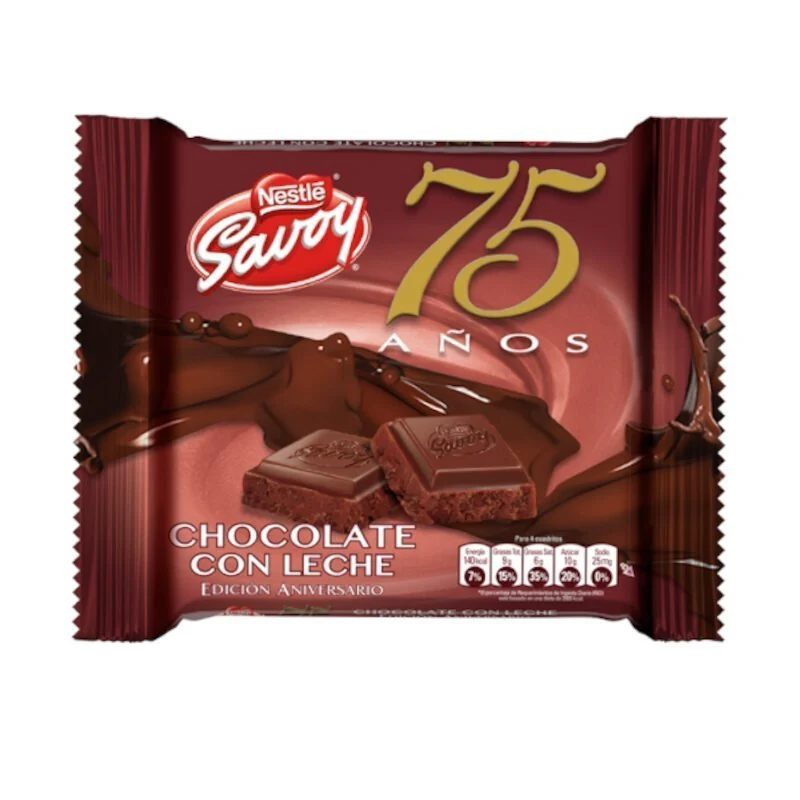CHOCOLATE SAVOY CARRE 75 ANIVERSARIO 100 GR