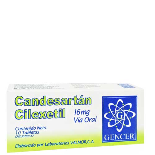 CANDESARTAN 16 MG X 10 TAB GENCER