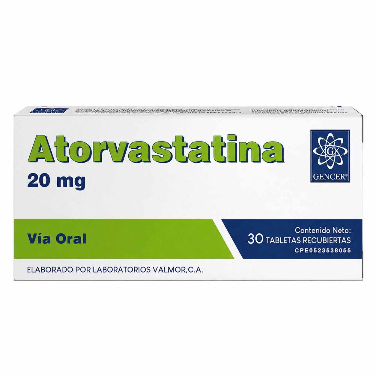 ATORVASTATINA 20 MG X 30 TAB  GENCER