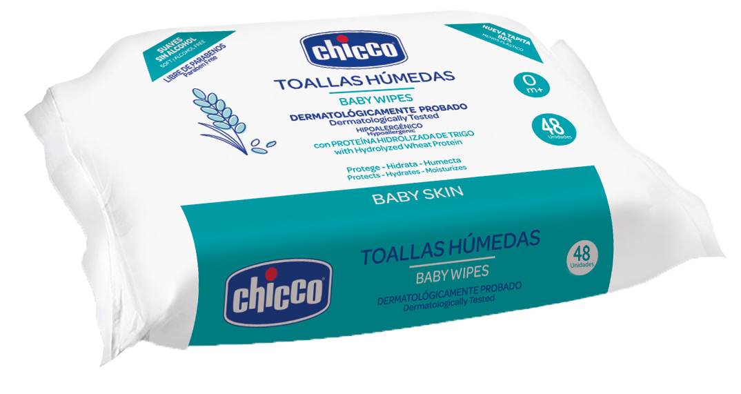 CHICCO TOALLAS HUMEDAS BABY SKIN X 48