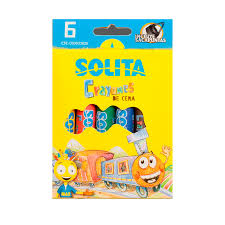 CREYONES DE CERA TRIANGULAR X 6 SOLITA