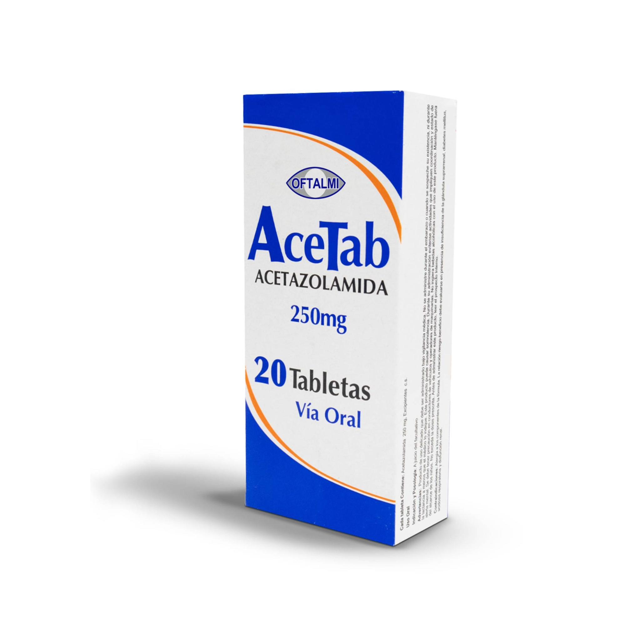 ACETAB 250 MG X 20 TAB OFTALMI