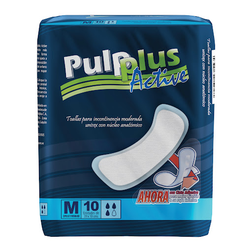 TOALLAS INCONTINENCIA PULPLUS ACTIVE M X 10