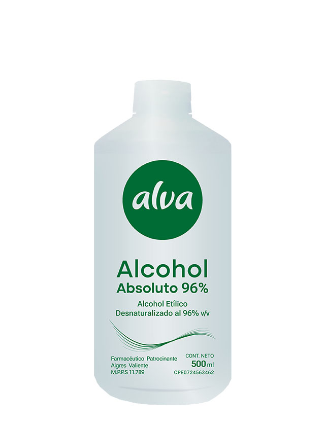 ALCOHOL ABSOLUTO AL 96 % X 500 ML ALVA