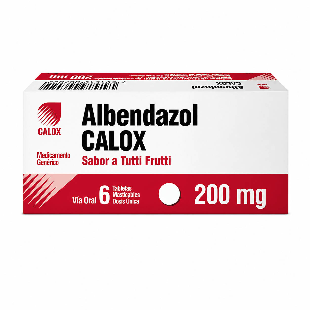 ALBENDAZOL 200 MG X 6 TAB MAST CALOX