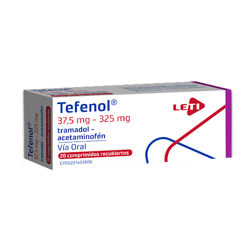 TEFENOL COMPDO REC 37,5 MG-325 MG X 20 LETI