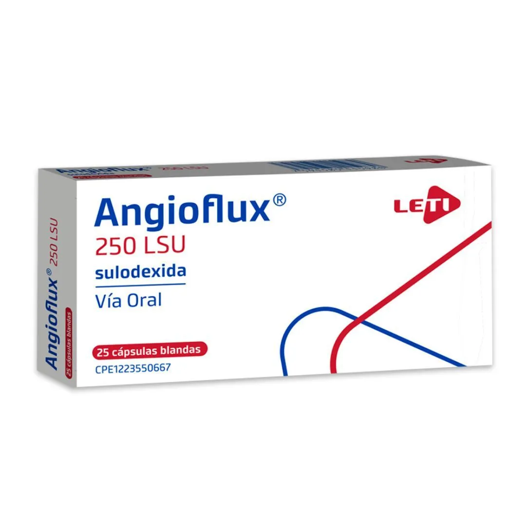 ANGIOFLUX 250 LSU X 25 CAP BLANDAS LETI