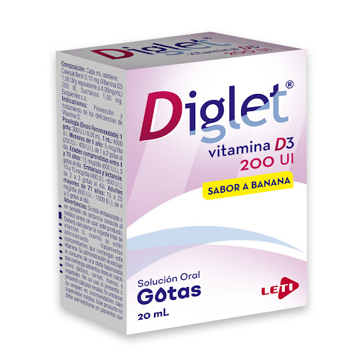 DIGLET SOLUCION ORAL 200 U.I. X 20 ML LETI