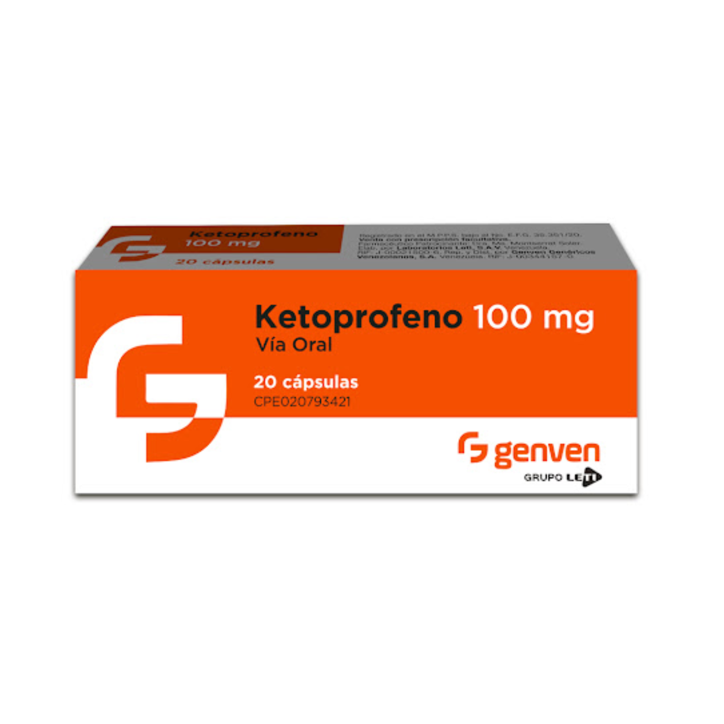 KETOPROFENO 100 MG X 20 CAP GENVEN