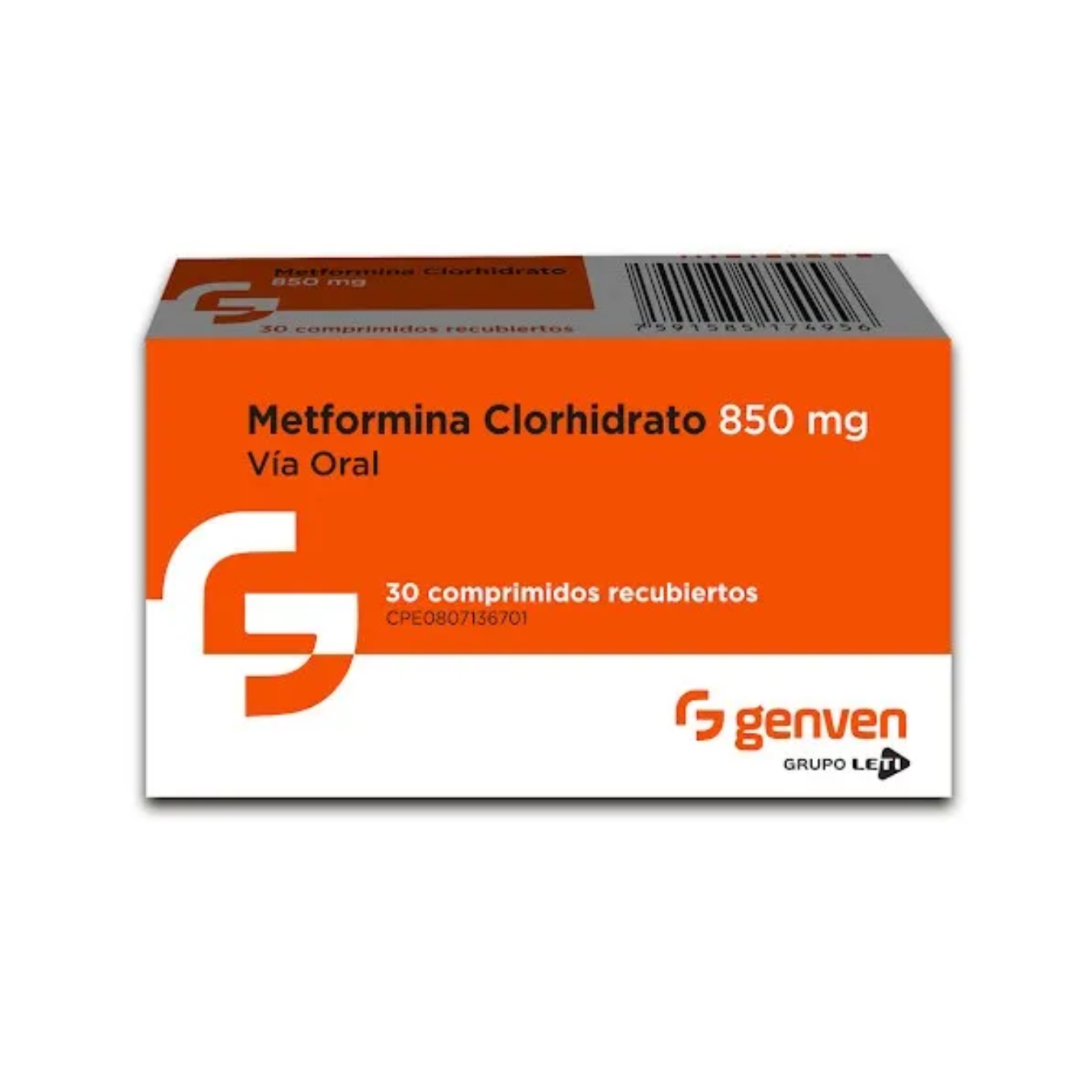 METFORMINA 850 MG X 30 TAB GENVEN