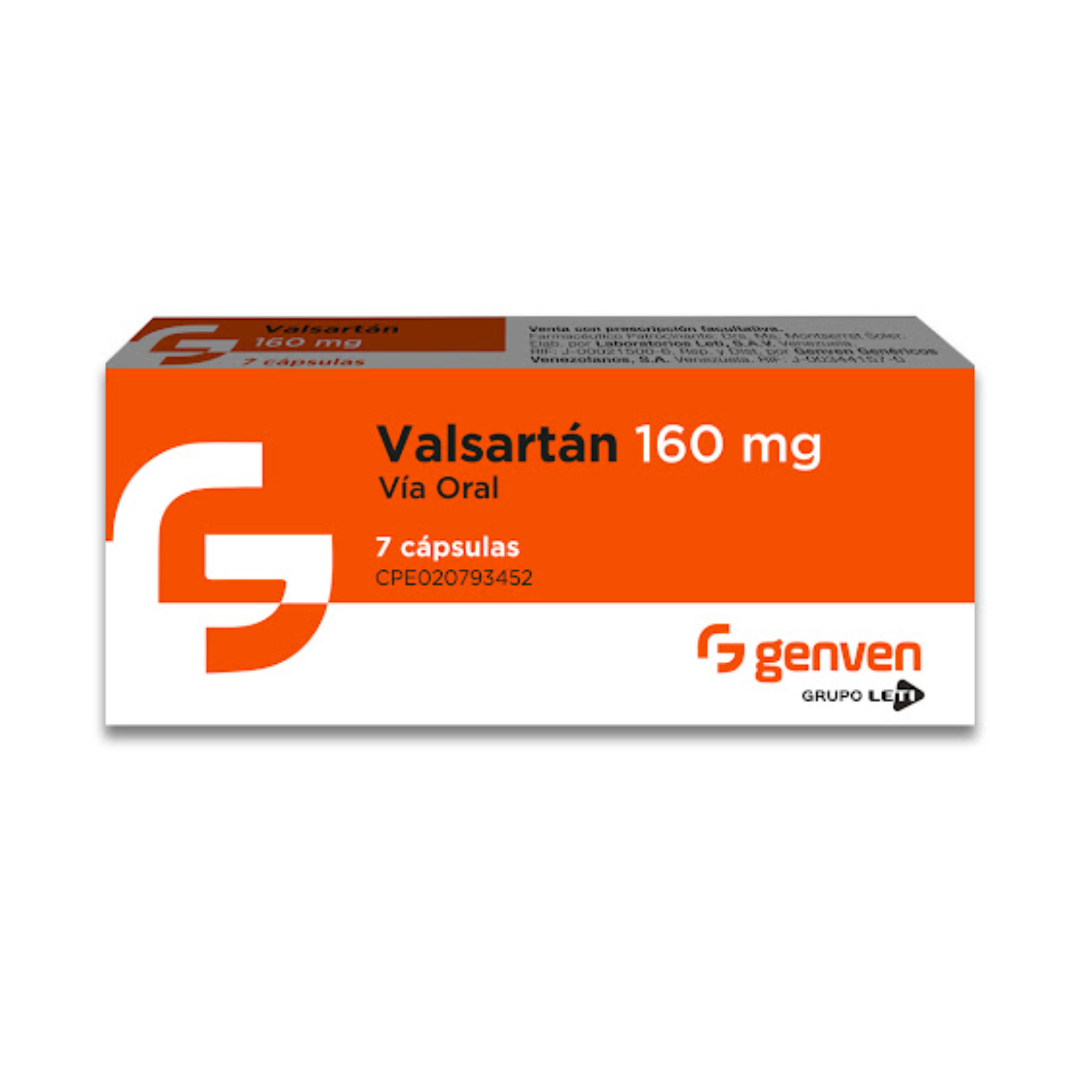 VALSARTAN 160 MG  X 7 CAP GENVEN