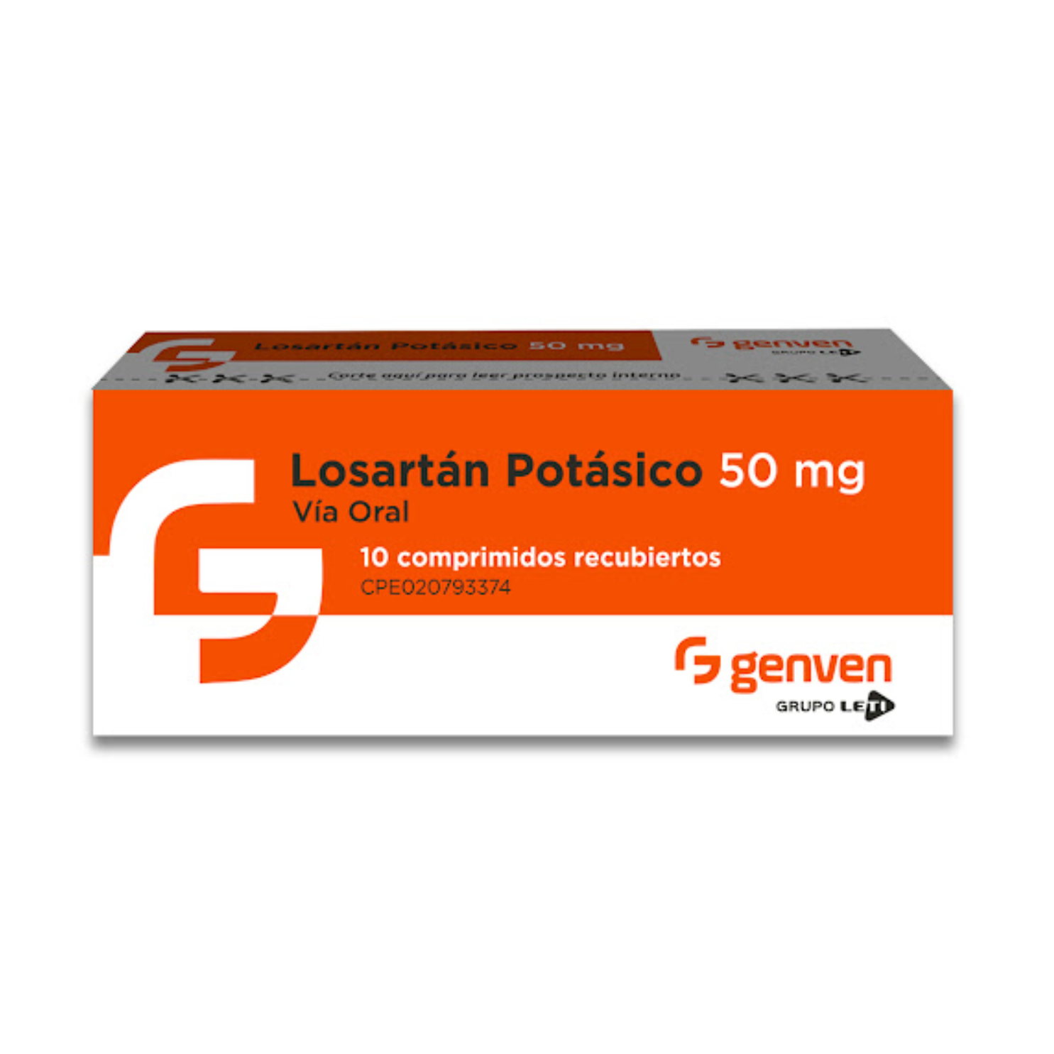LOSARTAN POT 50 MG X 10 COMP  GENVEN