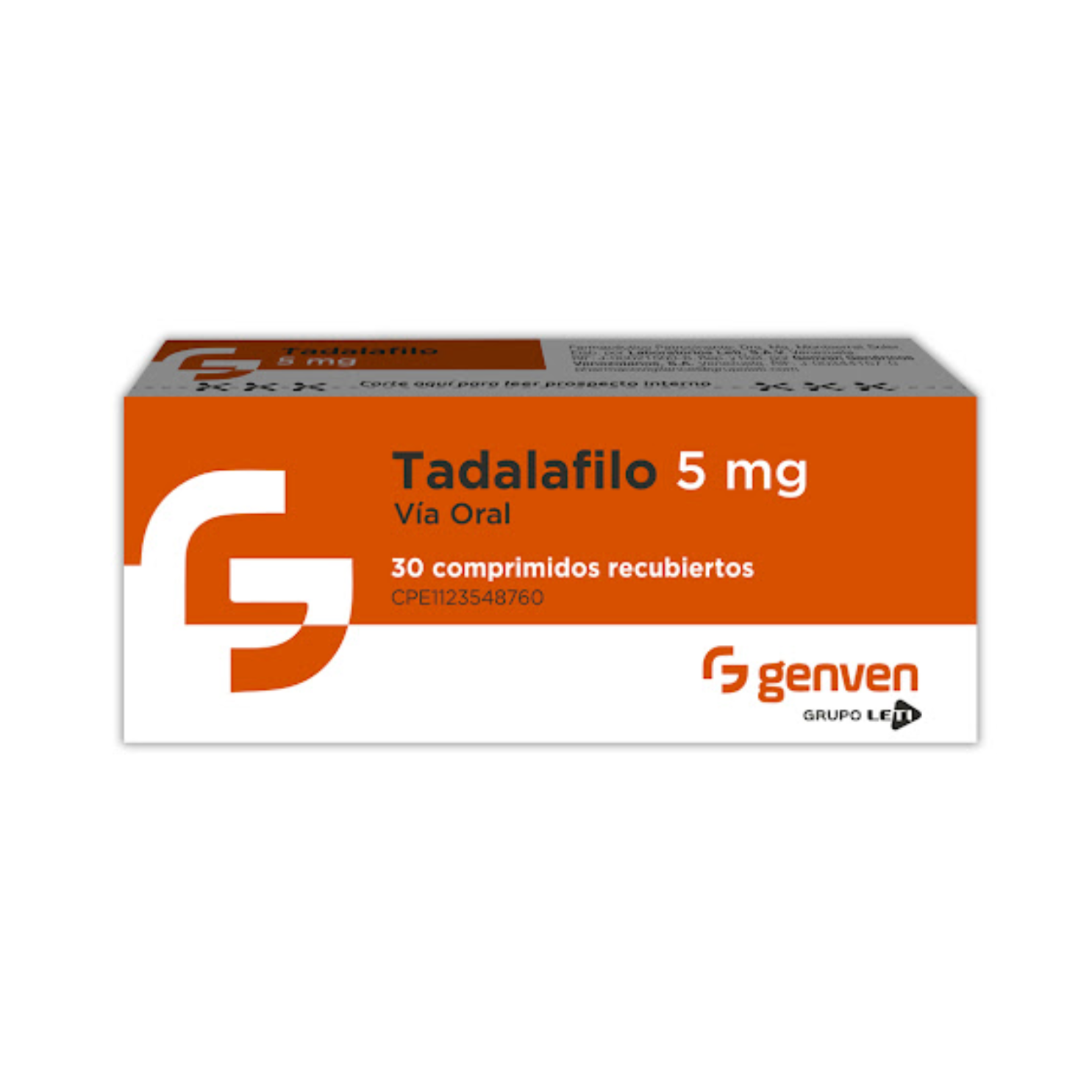 TADALAFILO 5 MG X 30 COMP GENVEN