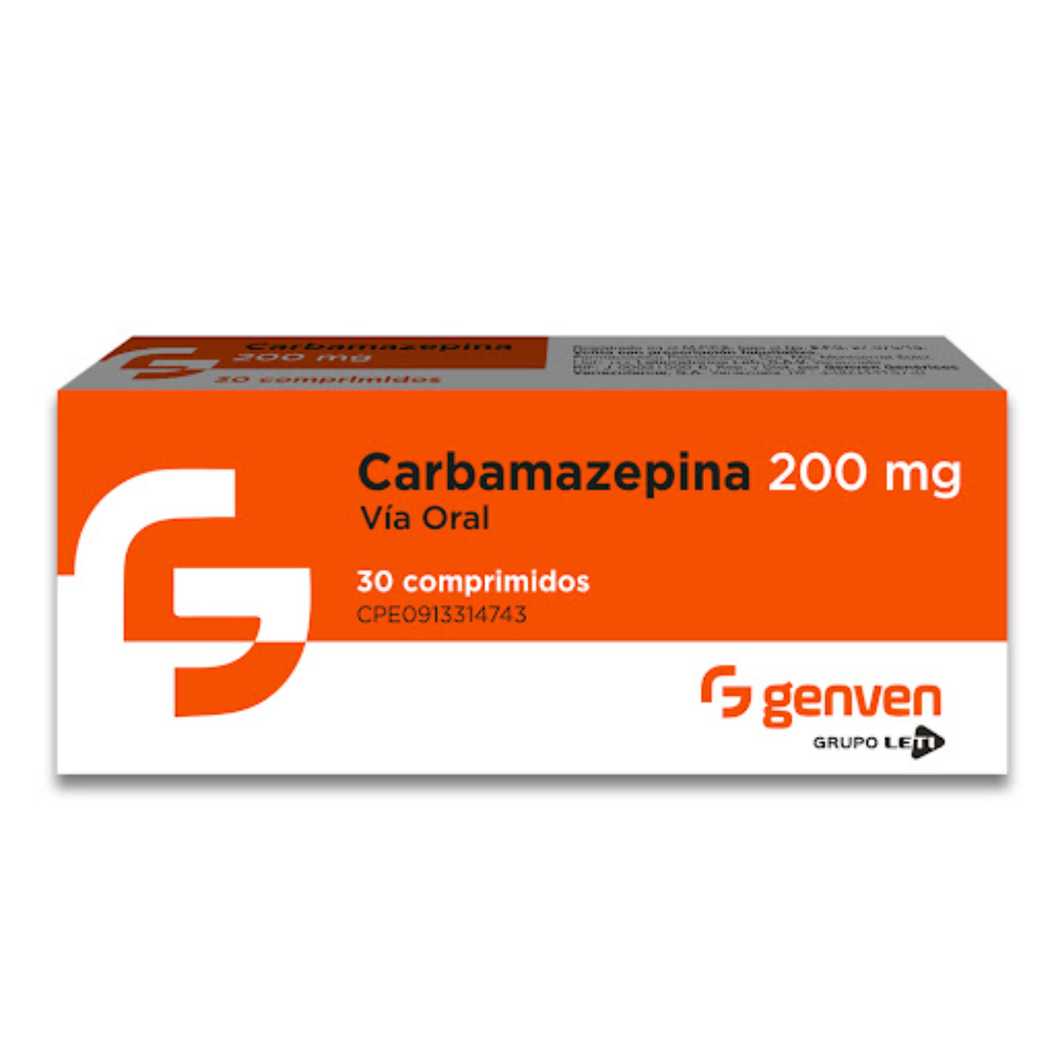 CARBAMAZEPINA 200 MG X 30 COMPR GENVEN
