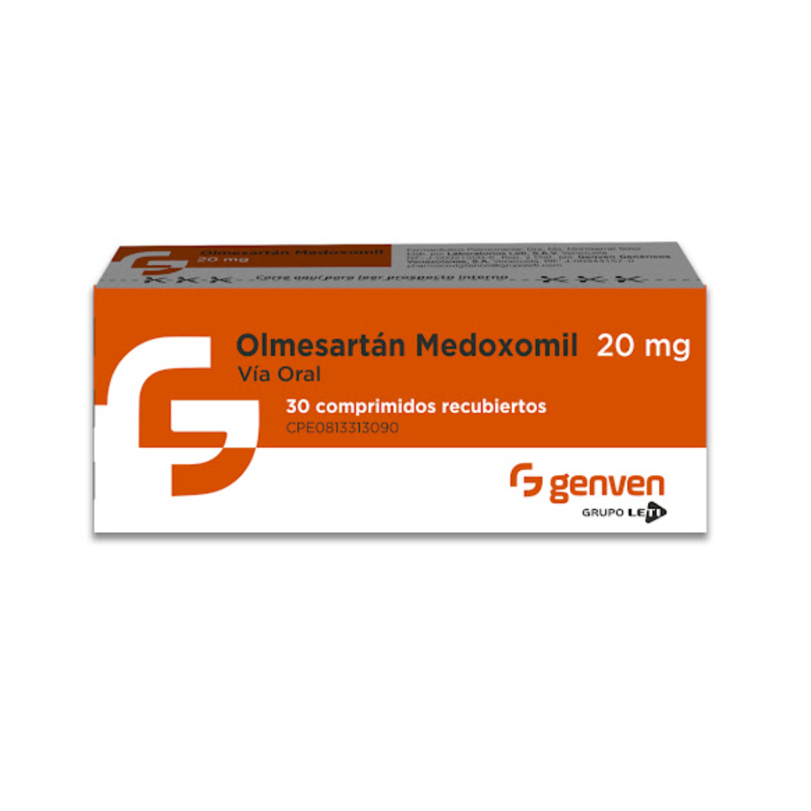 OLMESARTAN 20 MG X 30 COMP GENVEN