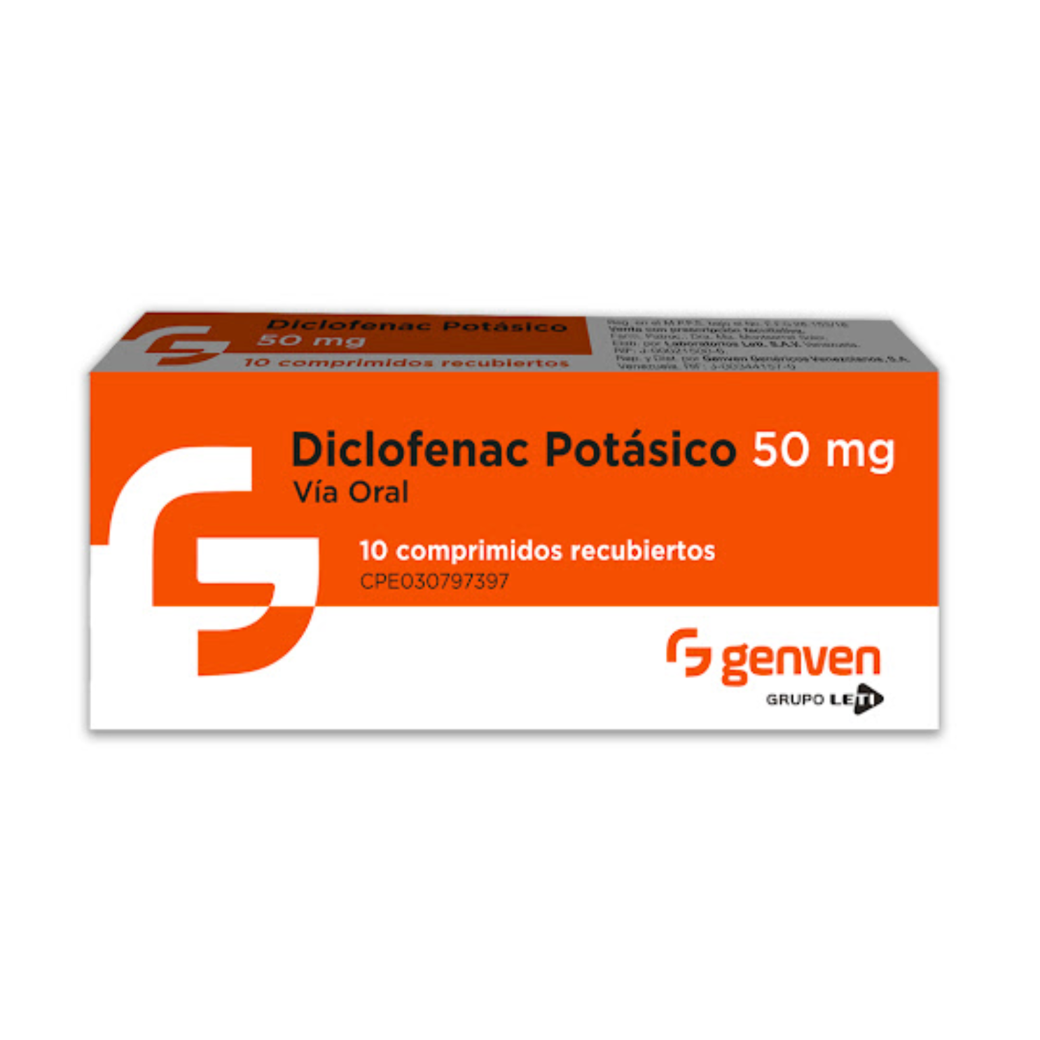 DICLOFENAC POT 50 MG X 10 COMP GENVEN