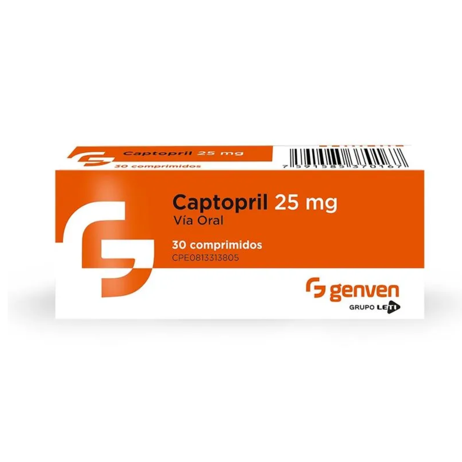 CAPTOPRIL 25 MG X 30 COMP GENVEN