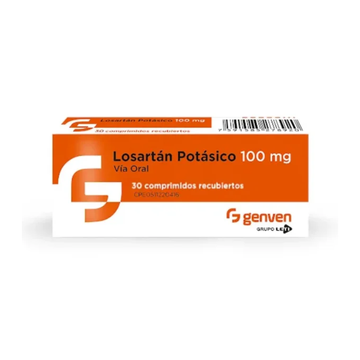 LOSARTAN POT 100 MG X 30 COMP GENVEN