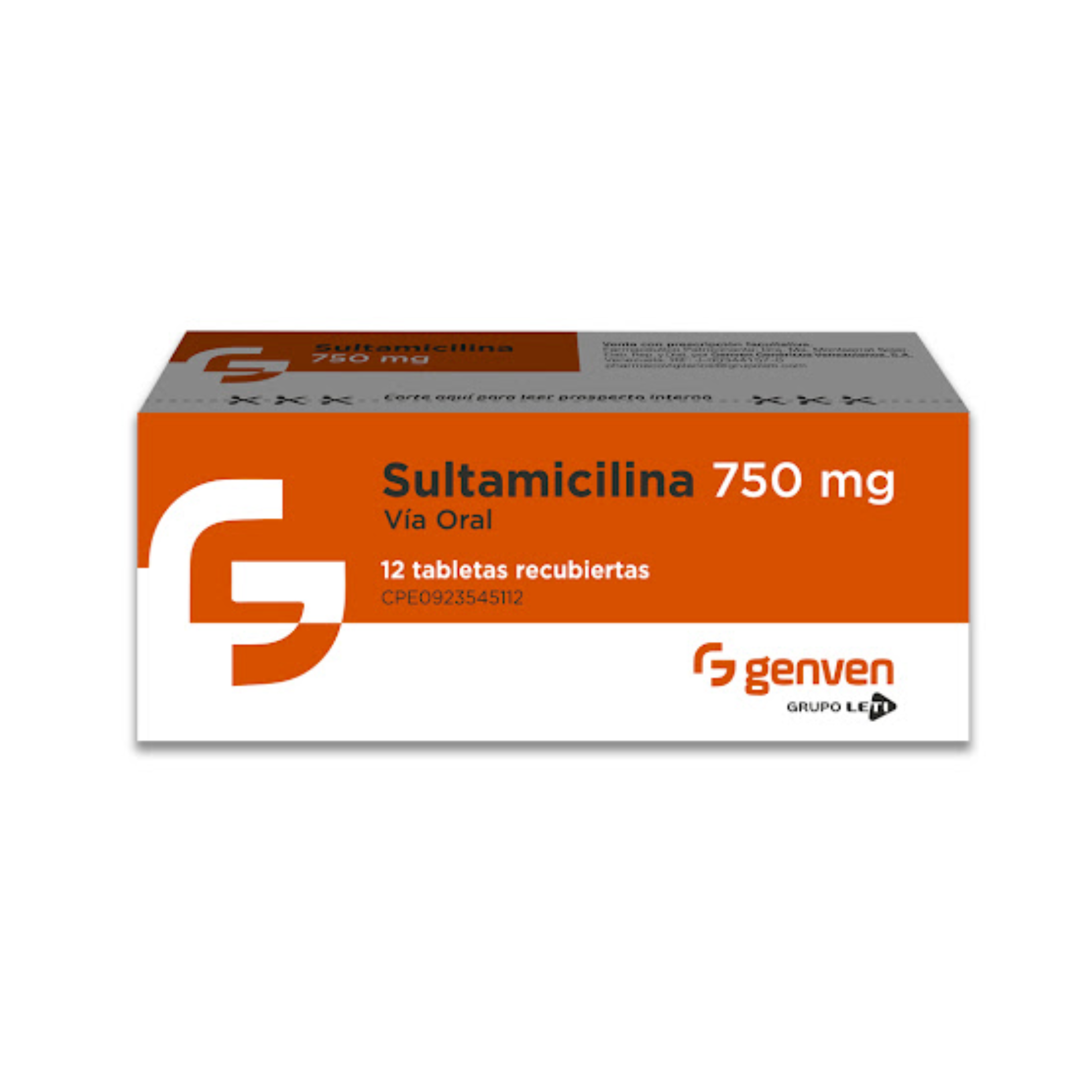 SULTAMICILINA 750 MG X 12 TAB GENVEN