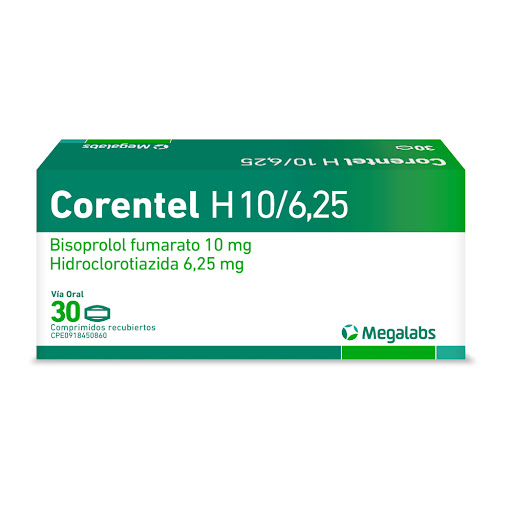 CORENTEL H 10/6.25 MG X 10 MEGALABS