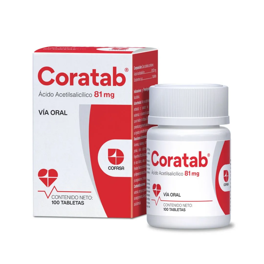 CORATAB 81 MG X 100 TAB COFASA