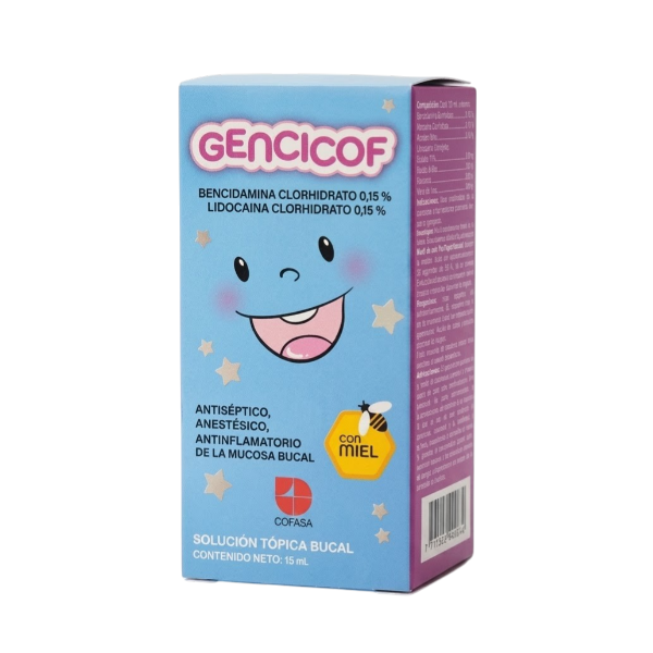 GENCICOF SOL TOPICO BUCAL  X 15 ML COFASA