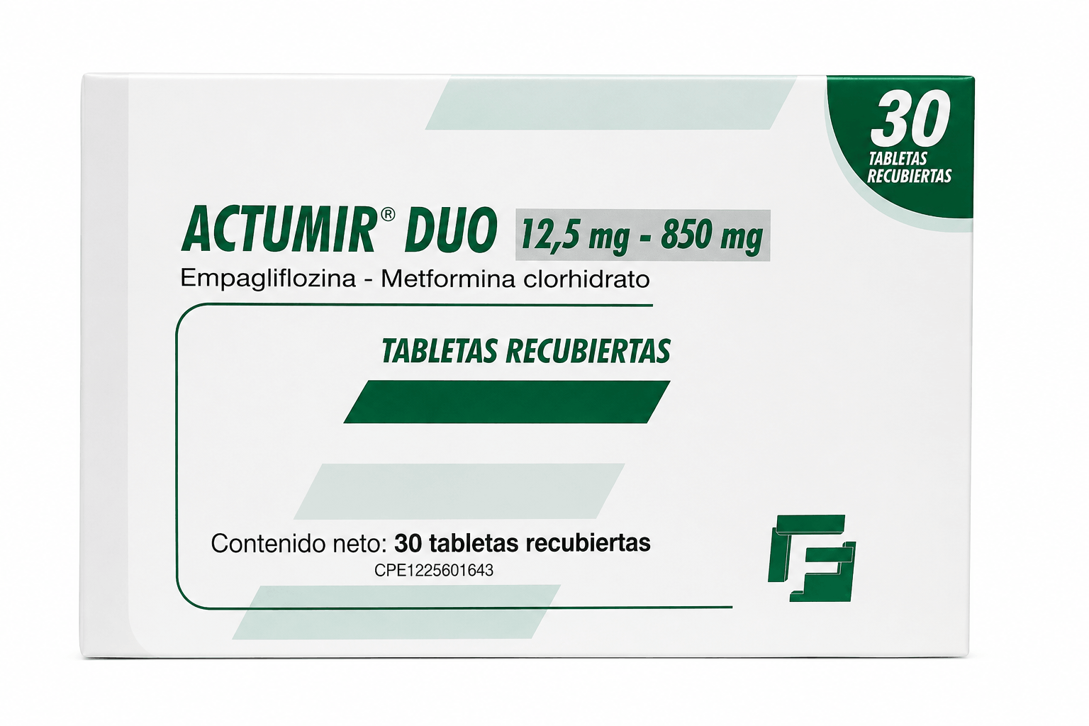 ACTUMIR DUO 12.5MG/850MG X 30 TAB PARMA
