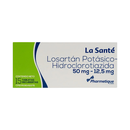 LOSARTAN POT 50/12.5 MG X 15 TAB LA SANTE