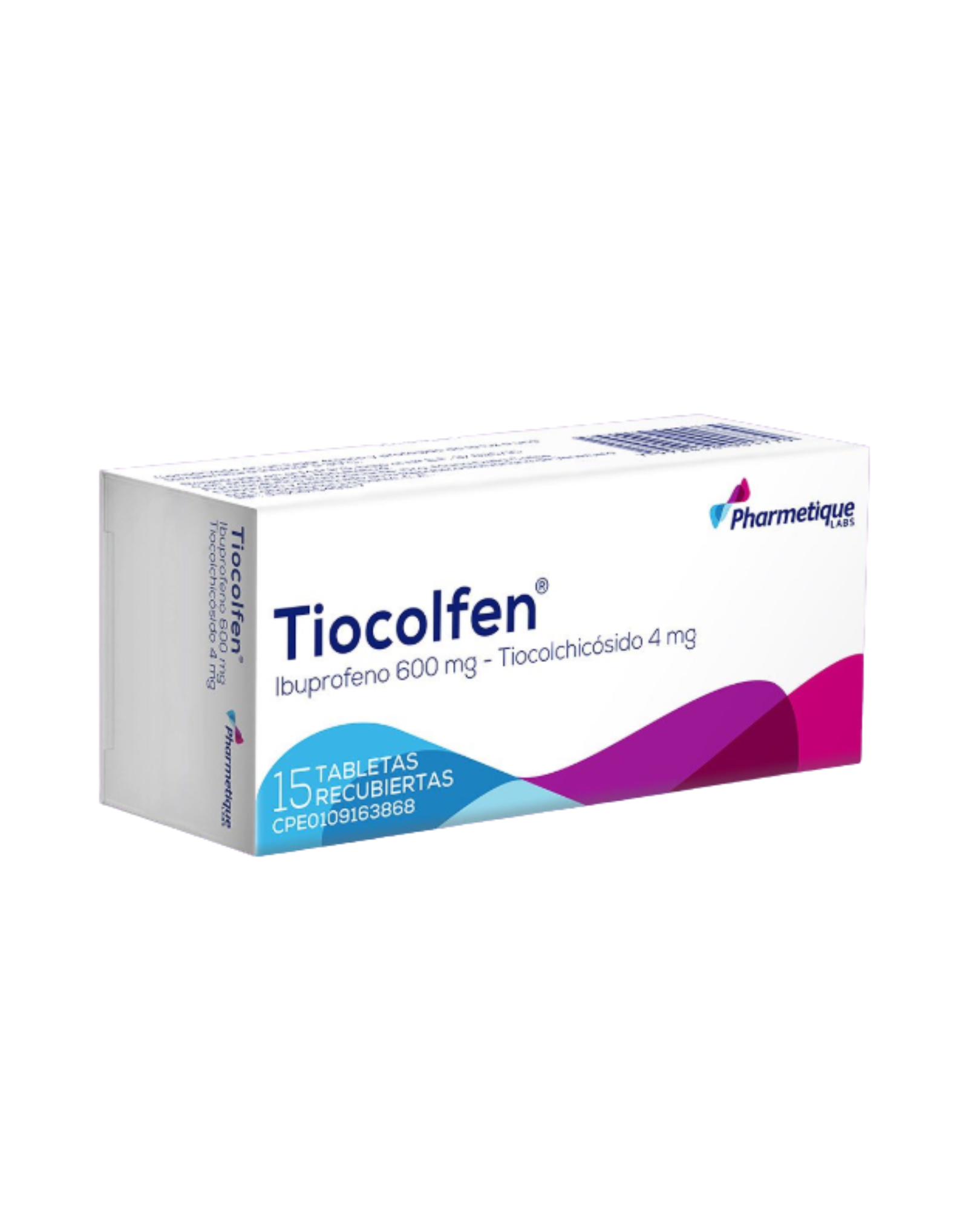 TIOCOLFEN 600/4MG X 15 TAB PHARMETIQUE