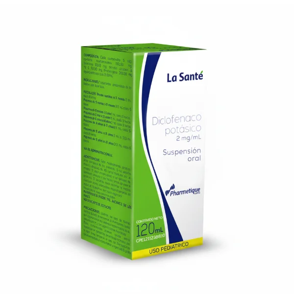 DICLOFENAC POT SUSPENSION ORAL 2MG/ML X 120 ML LA SANTE