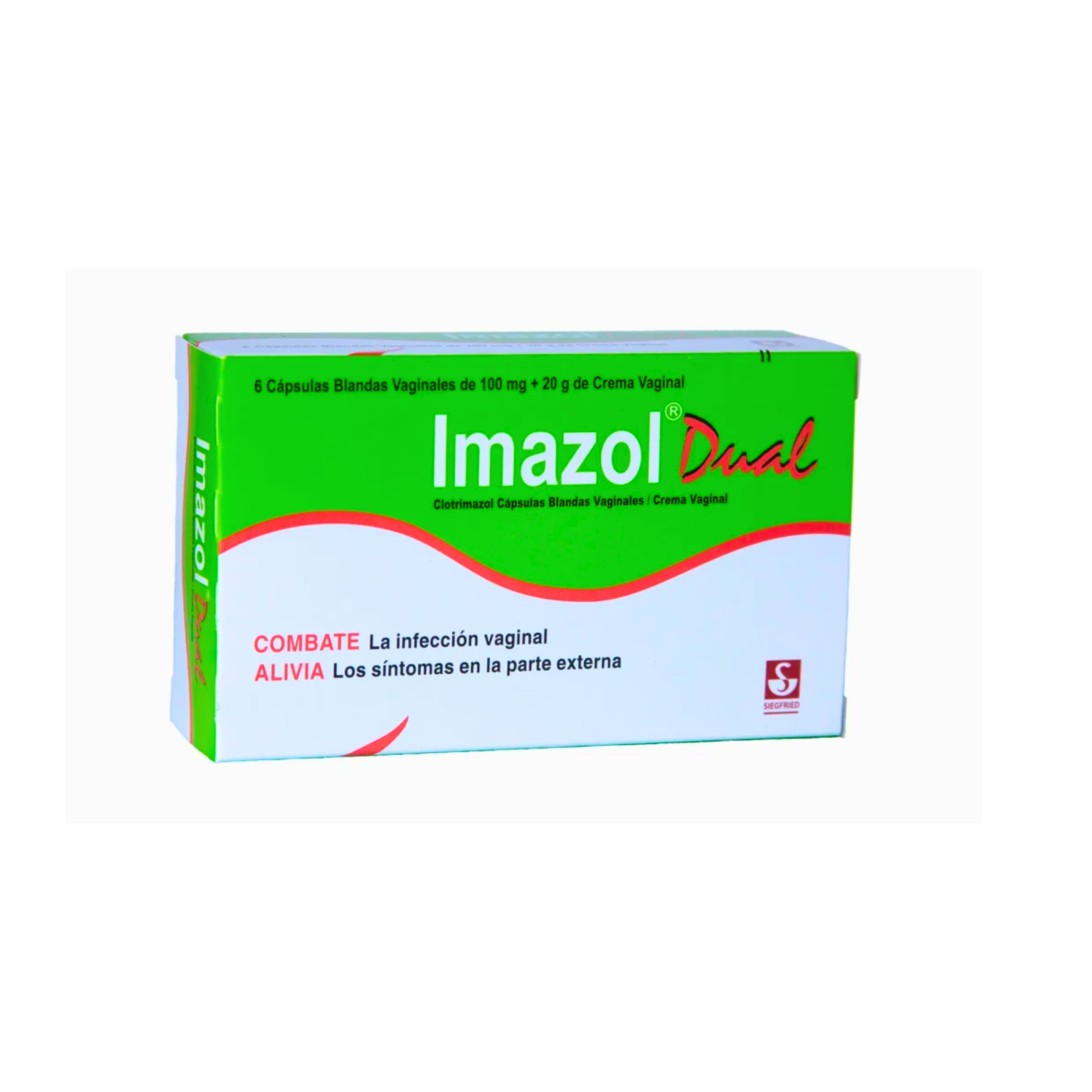 IMAZOL DUAL  100 MG X 6 OVULOS + 20 GR CREMA VAGINAL SIEGFRIED