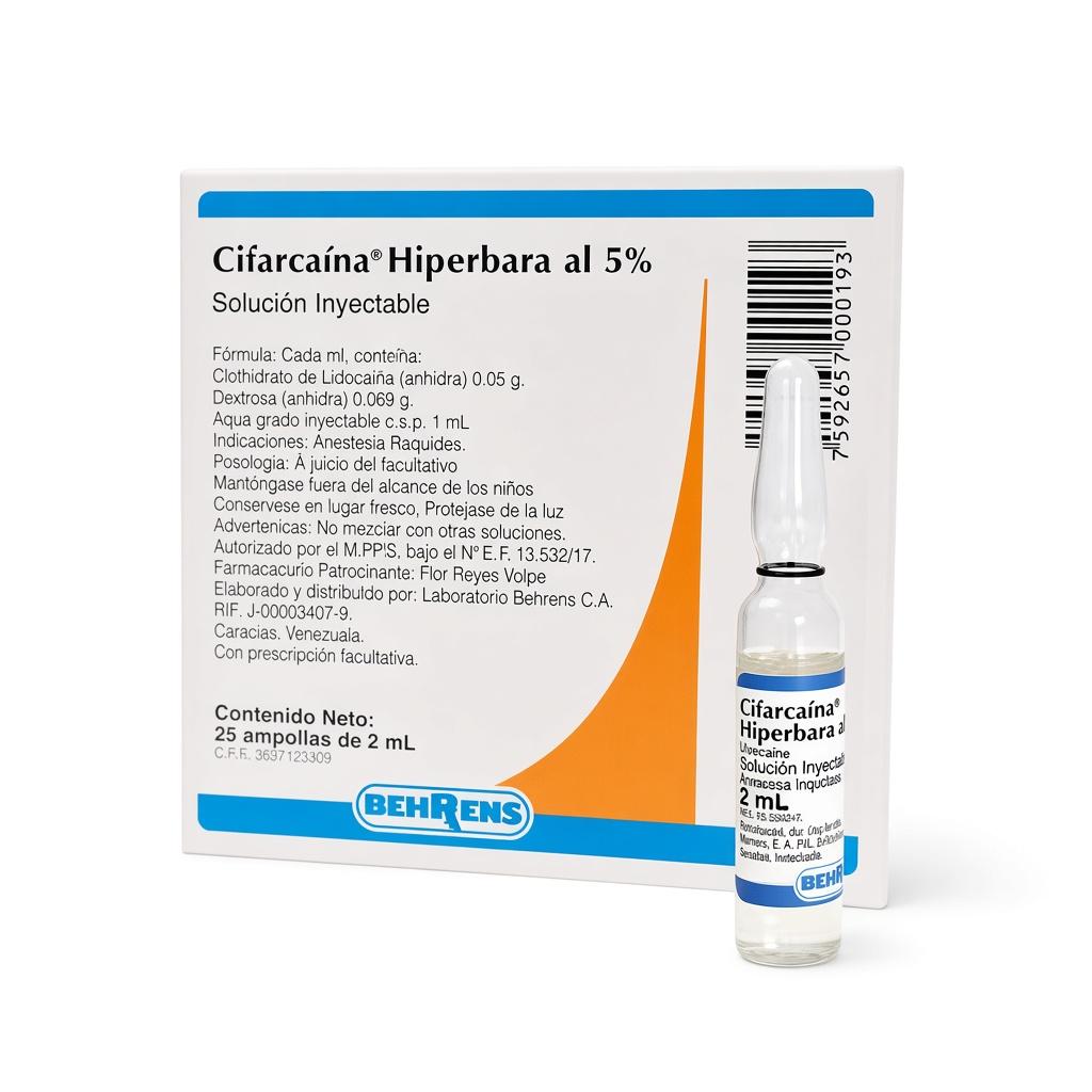 CIFARCAINA HIPERBARA AL 5% 2 ML X 1 BEHRENS