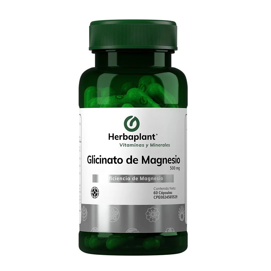 GLICINATO DE MAGNESIO  500 MG X 60 CAP HERBAPLANT