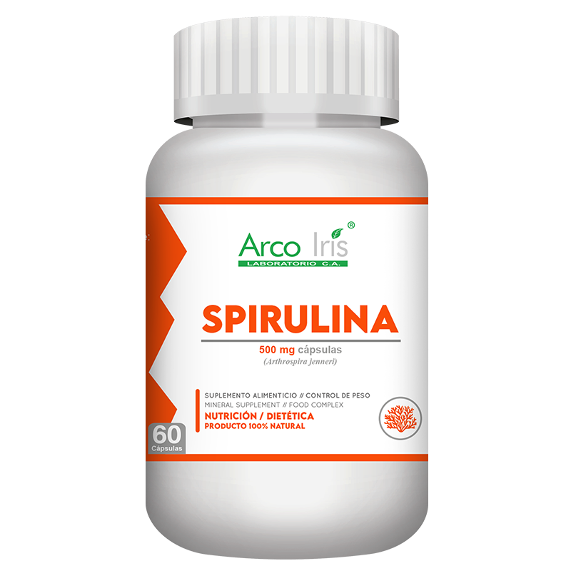 SPIRULINA 500 MG X 60 CAP ARCO IRIS