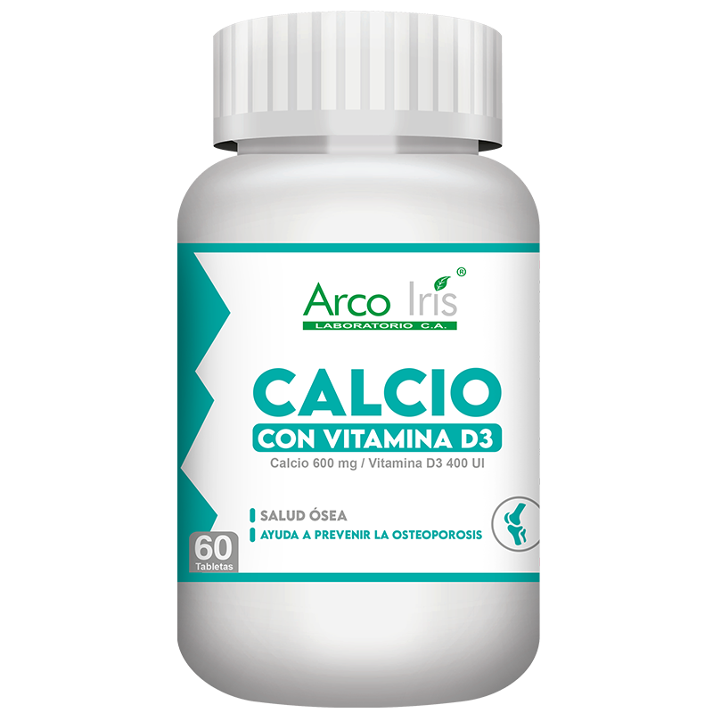CALCIO CON VIT. D3 600MG/ 400 MG X 60 TAB ARCO IRIS