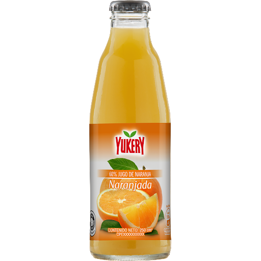 YUKERY NARANJA 250 ML BOTELLA